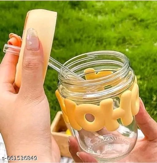 Cute Glass Sipper Mug