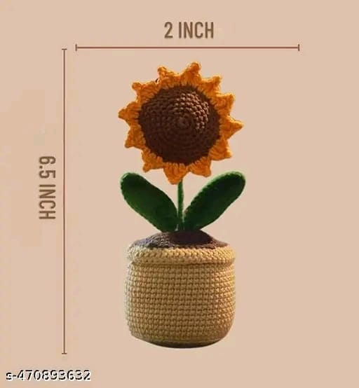 Knitted Sunflower that stays forever