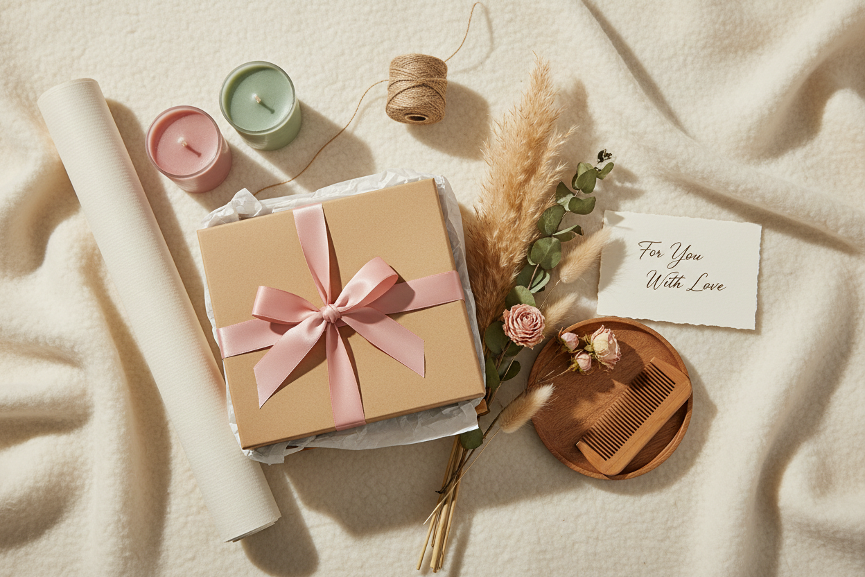 aesthetic gift items including gift box